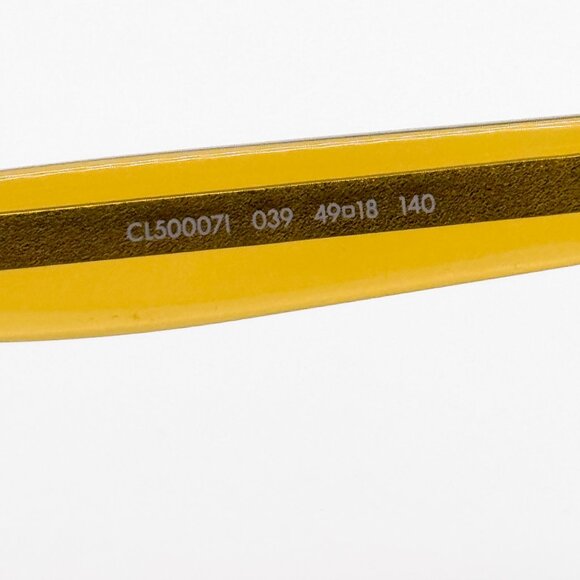 NEW CELINE CL50007I 039 EYEGLASSES WOMEN YELLOW ROUND EYEWEAR CELINE - Picture 8 of 10